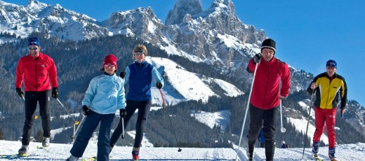 Eine Langlauf-Gruppe auf der 19,2 km langen Rundloipe Gaichtpass